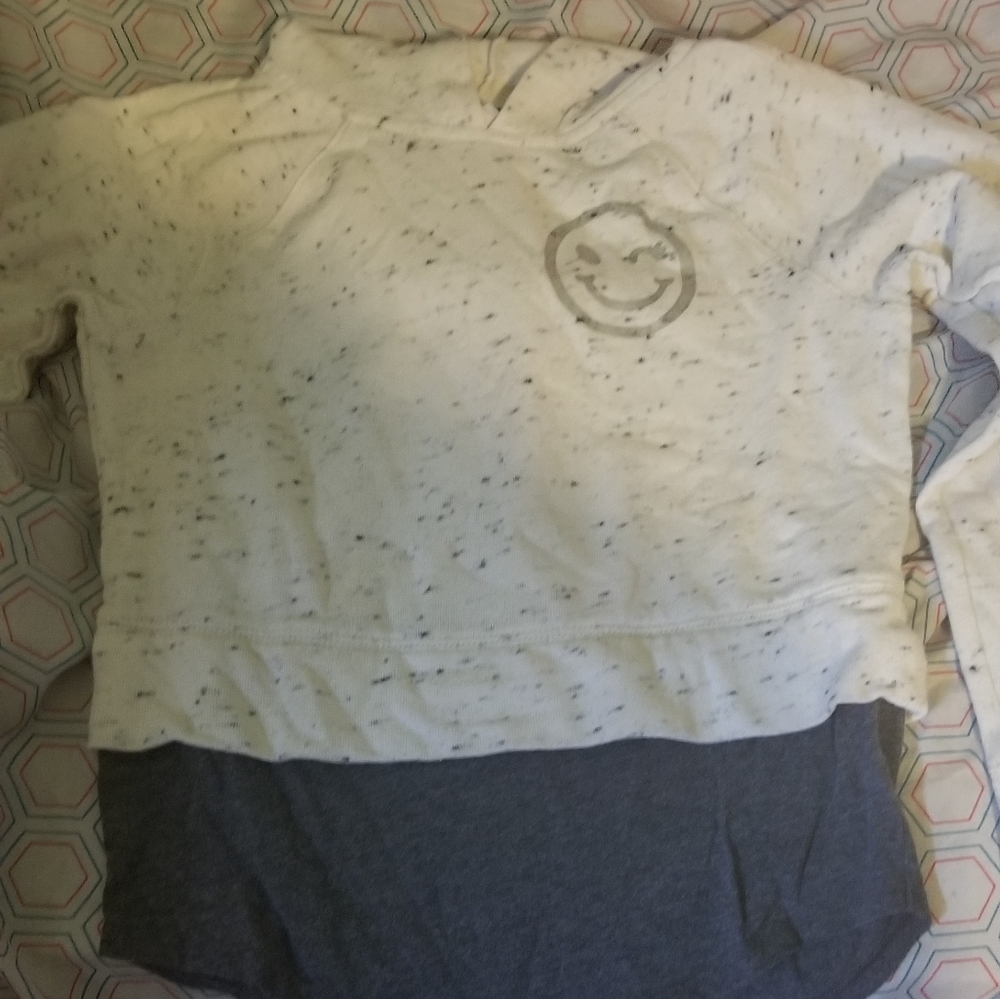White and Gray Hoddie